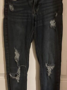Vanilla Star Black Distressed Skinny Jeans